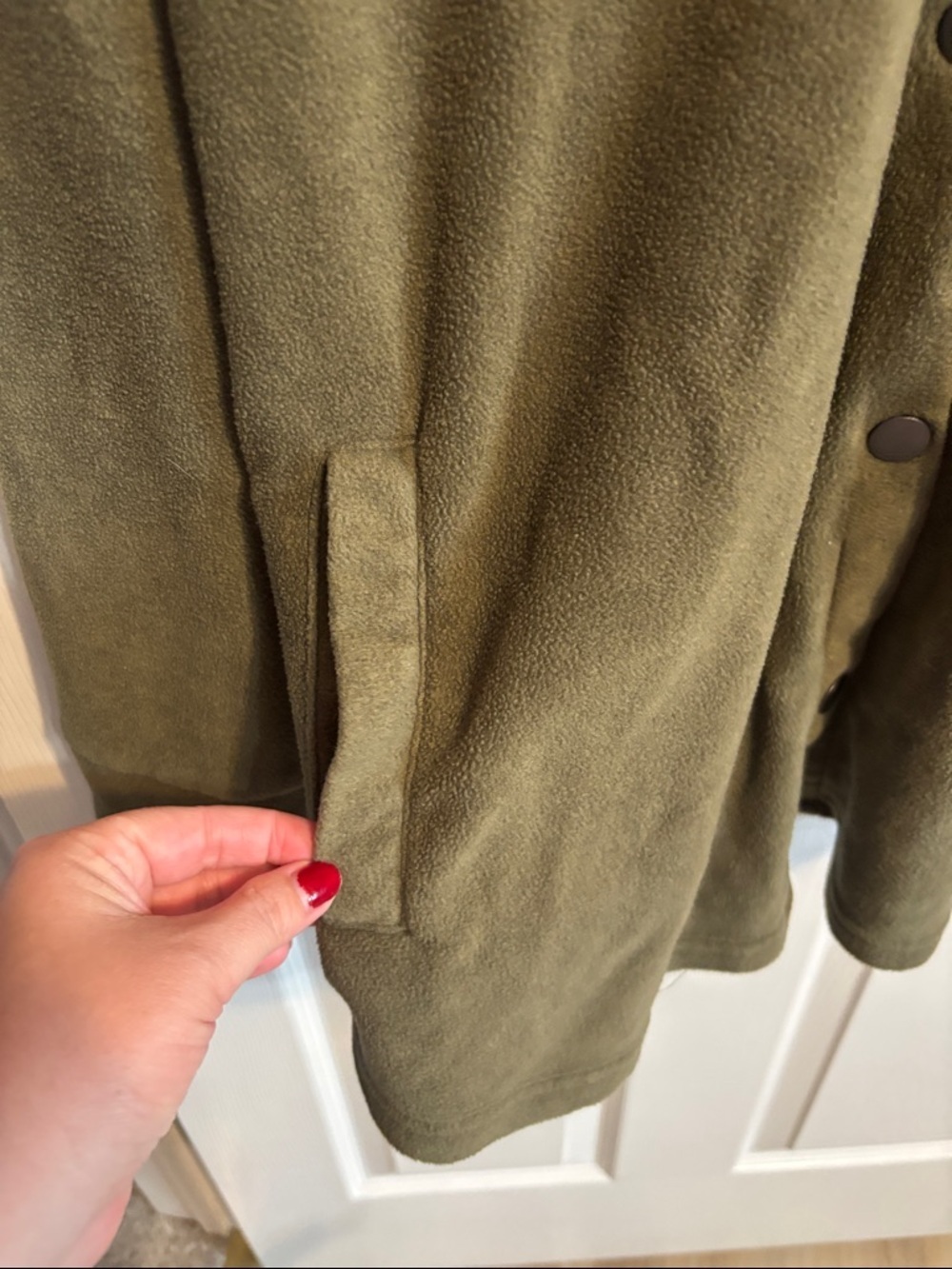 Como Vintage Olive Green Utility Button-Up Jacket - Picture 4 of 5